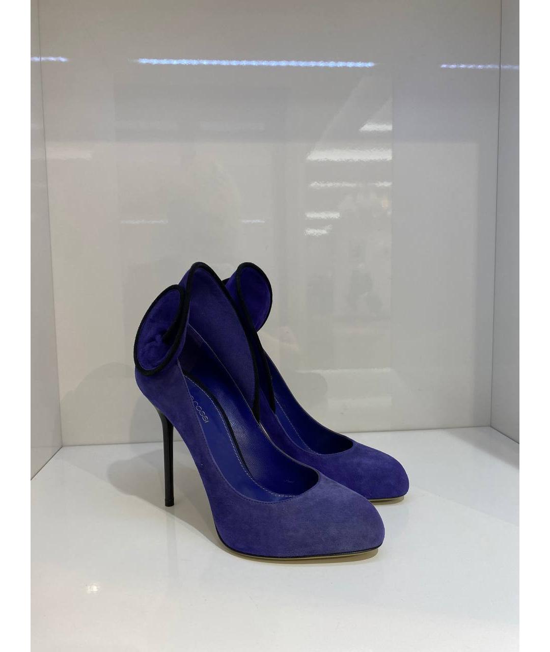 SERGIO ROSSI Синие замшевые туфли, фото 4
