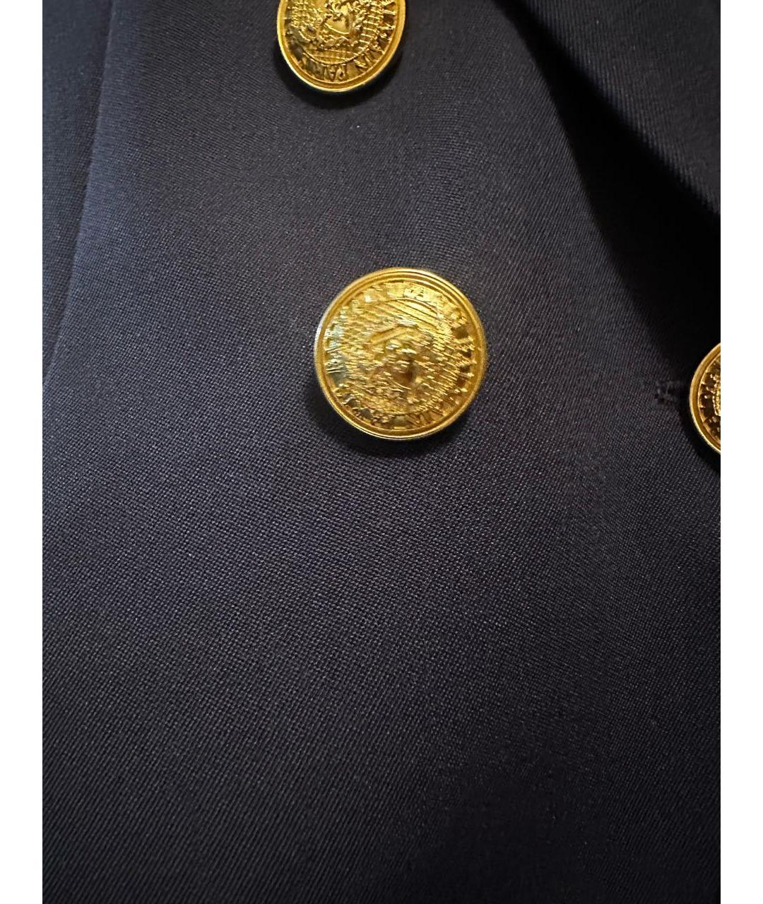 BALMAIN Темно-синий шерстяной жакет/пиджак, фото 2