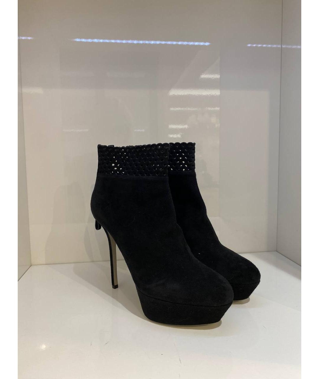 SERGIO ROSSI Черные кожаные ботинки, фото 2