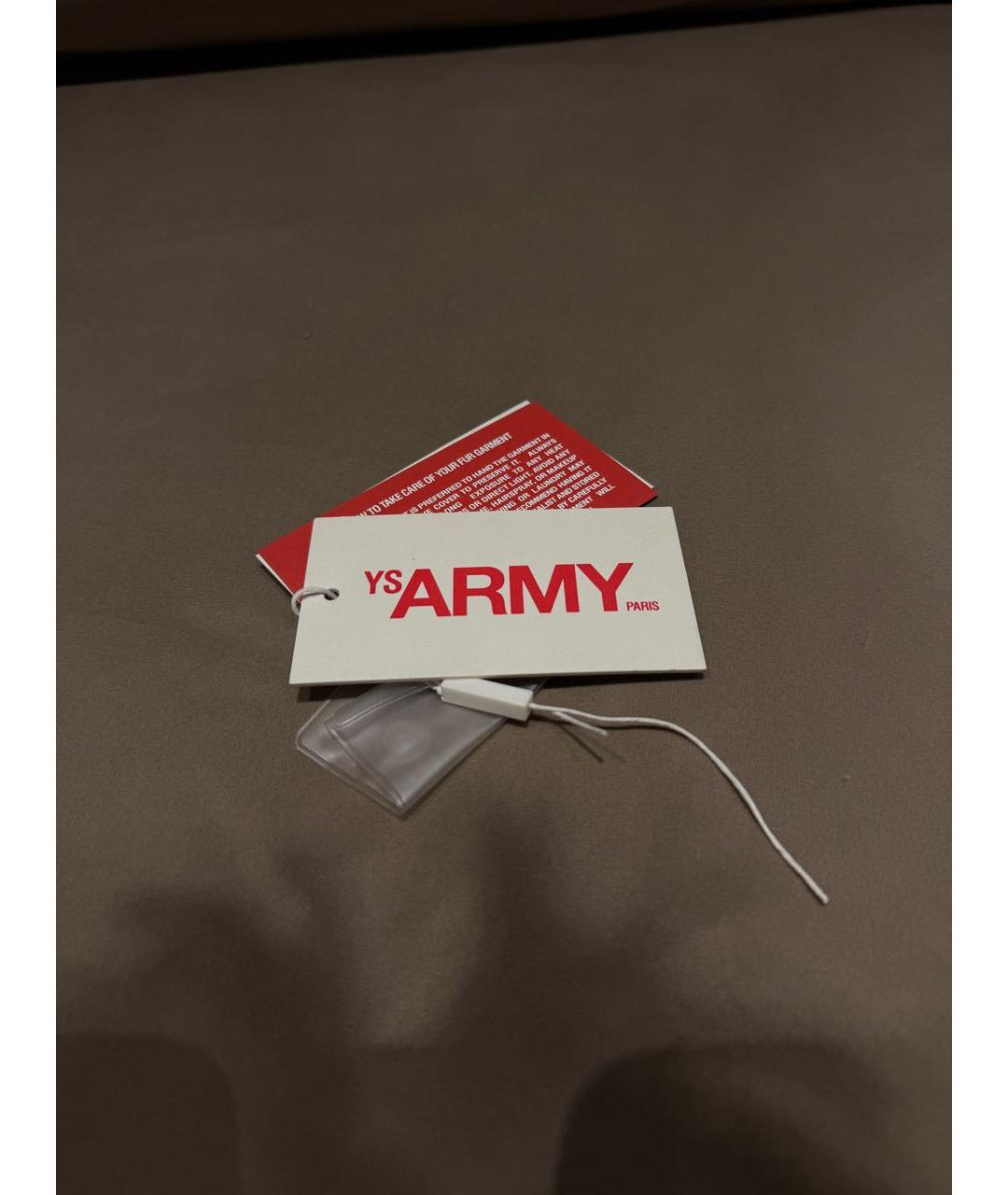 ARMY YVES SALOMON Зеленый полиамидовый пуховик, фото 7