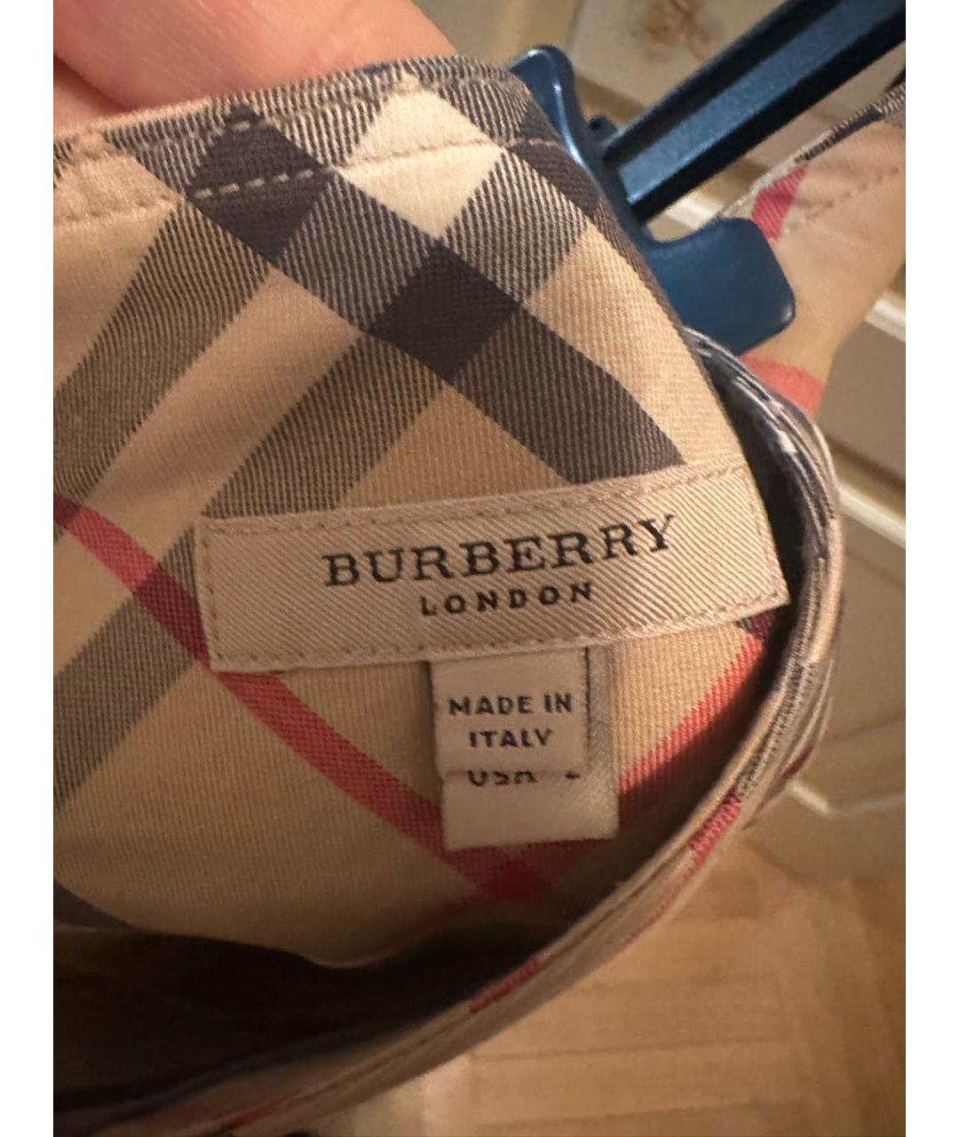 BURBERRY Мульти хлопковая юбка миди, фото 3