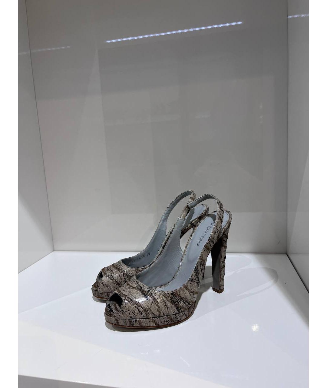 SERGIO ROSSI Мульти кожаные босоножки, фото 2