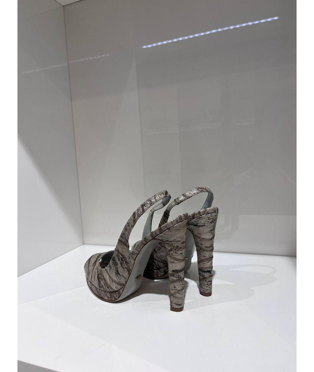 SERGIO ROSSI Мульти кожаные босоножки, фото 3