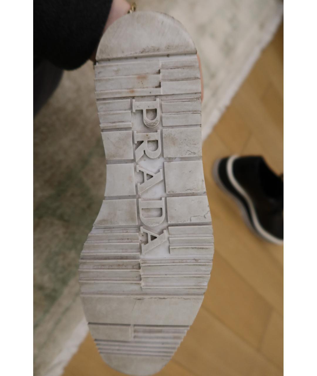 PRADA Черные кожаные брогги и оксфорды, фото 5