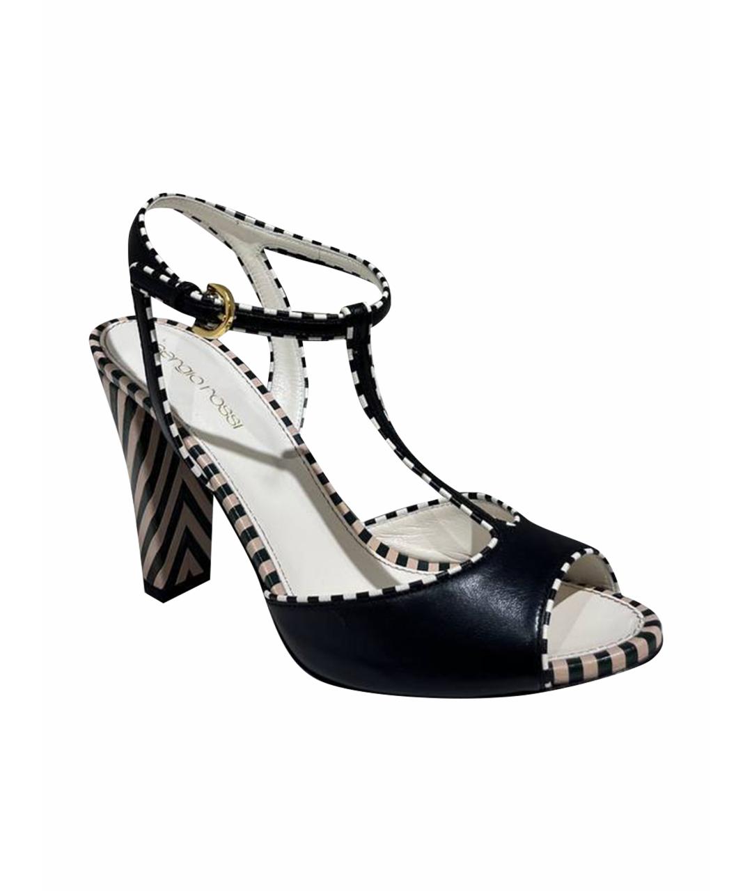 SERGIO ROSSI Мульти кожаные босоножки, фото 1