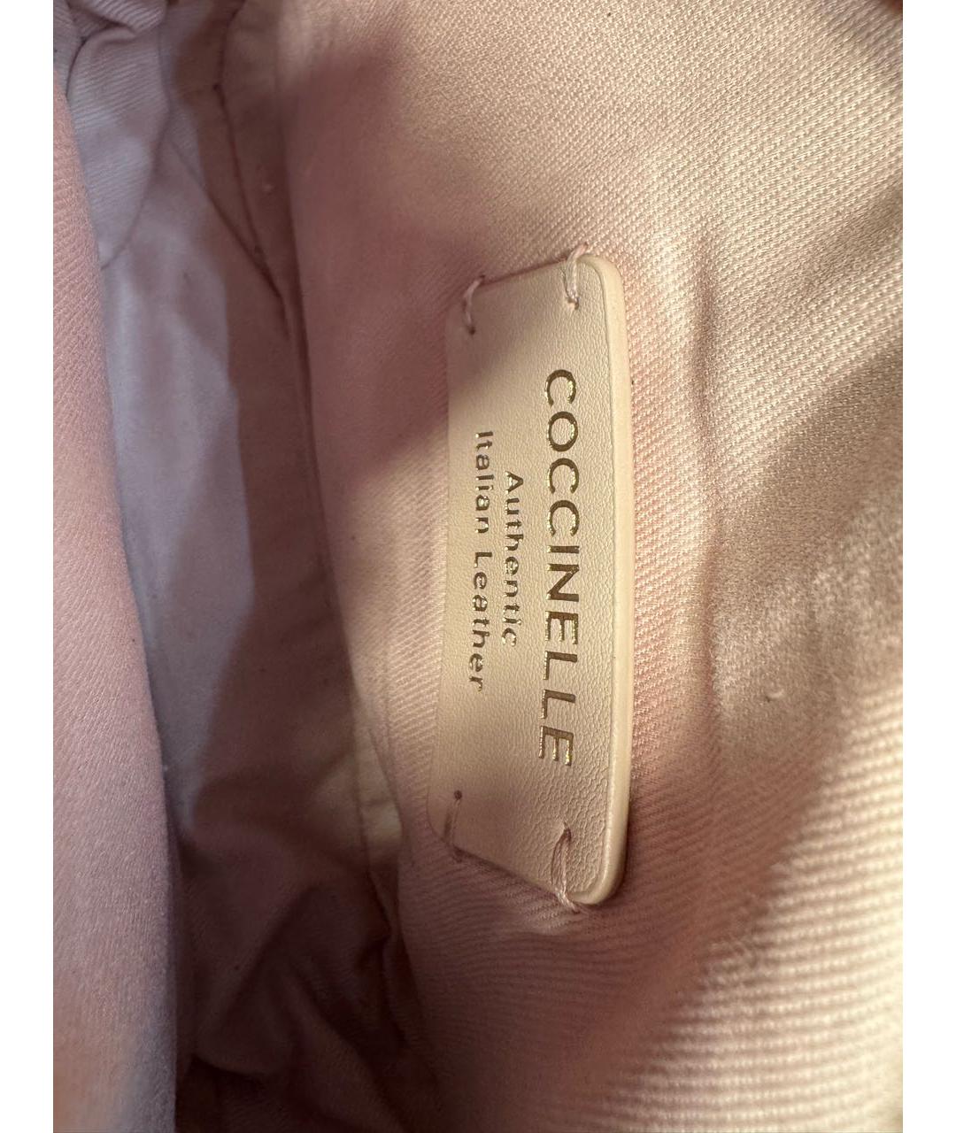 COCCINELLE Бежевая кожаная сумка через плечо, фото 4