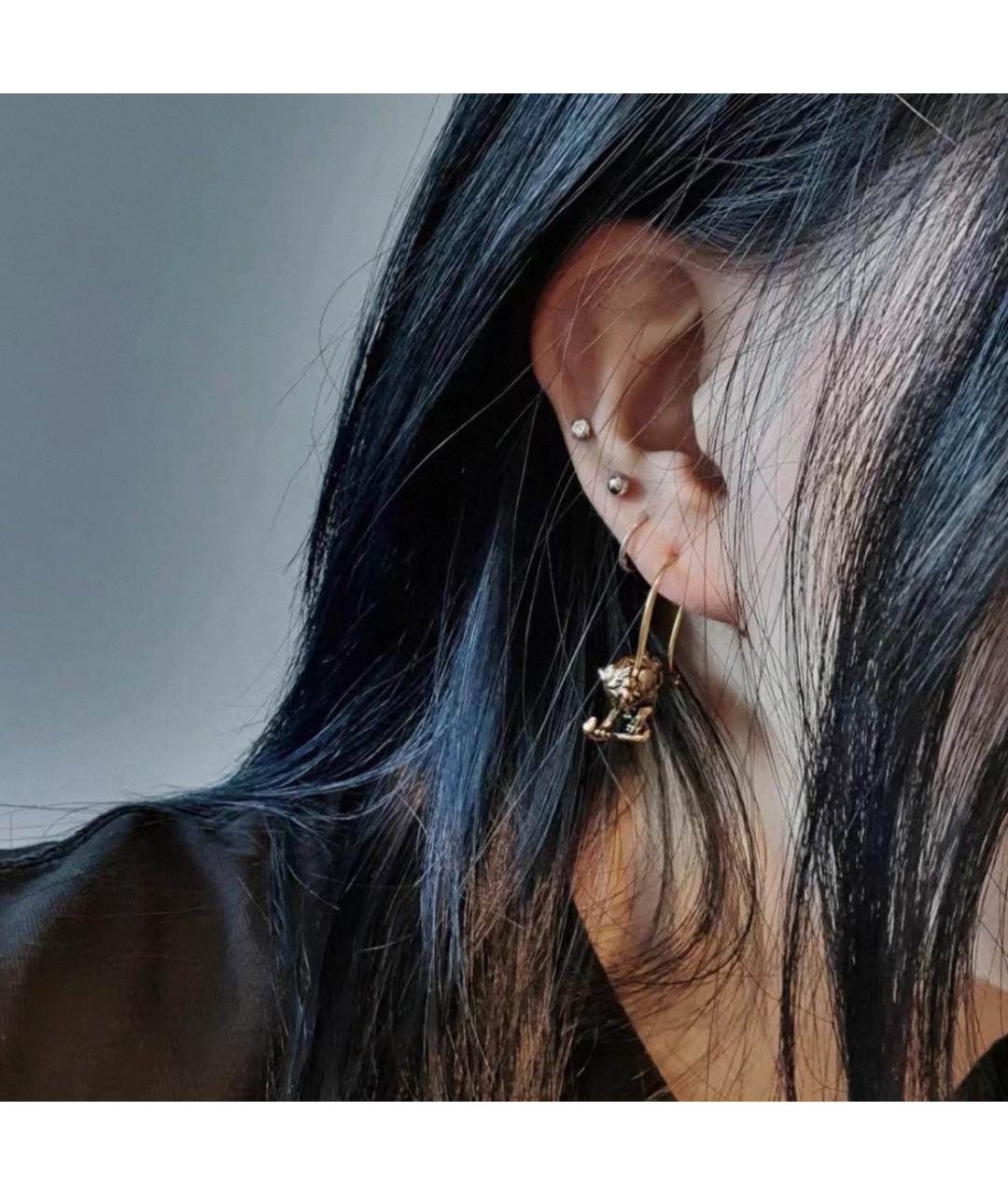 CHRISTIAN DIOR Золотые серьги, фото 6