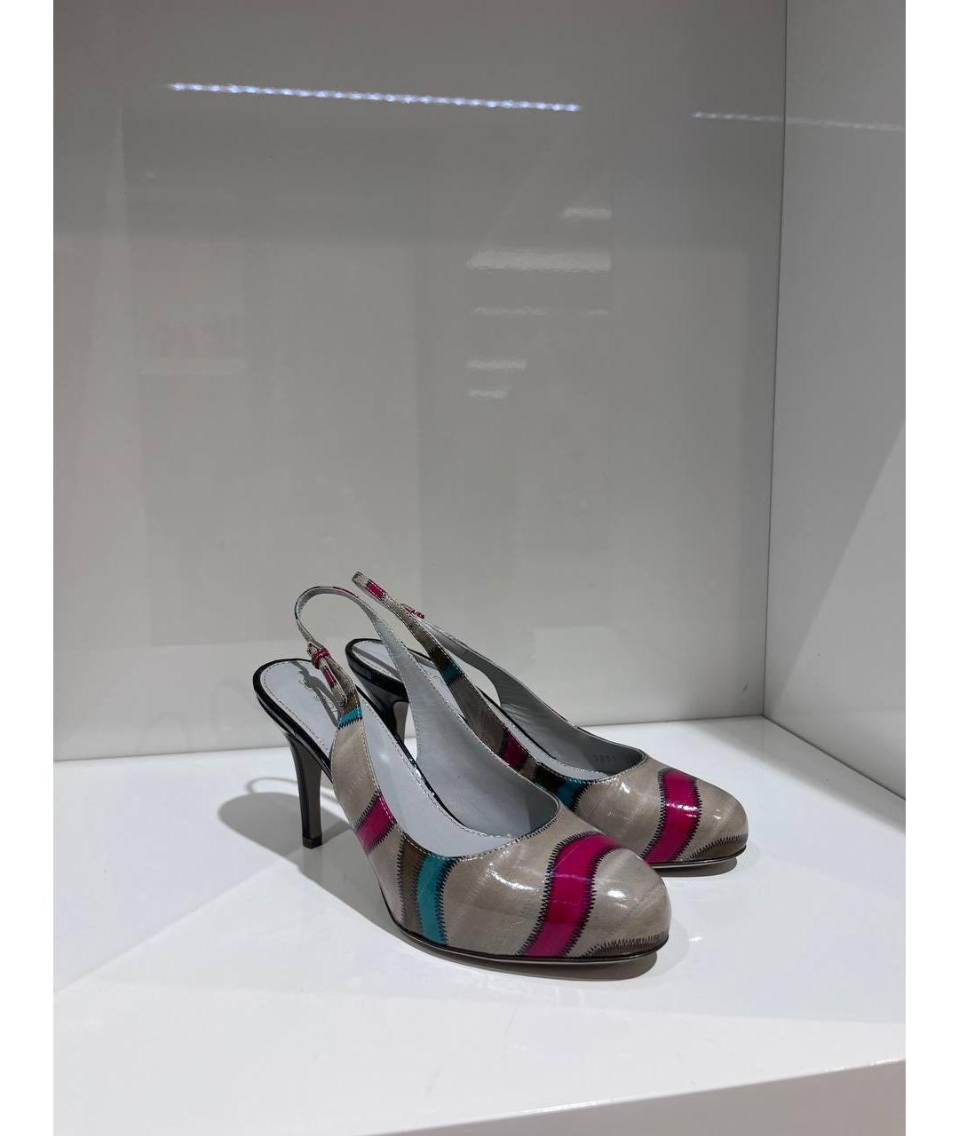 SERGIO ROSSI Мульти туфли из лакированной кожи, фото 4