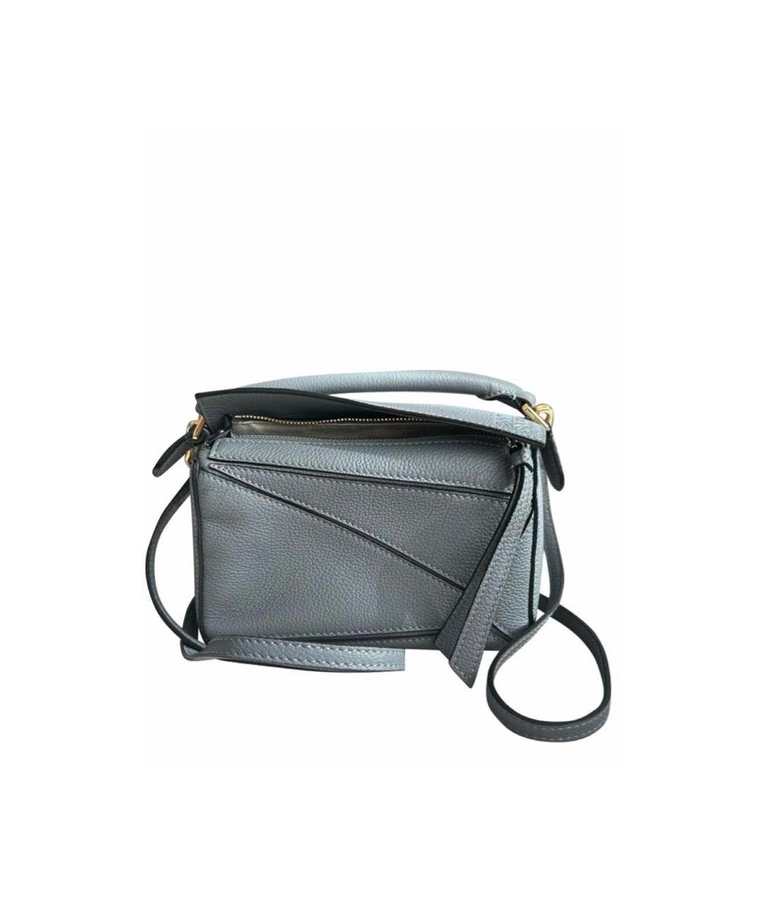 LOEWE Серая кожаная сумка через плечо, фото 8