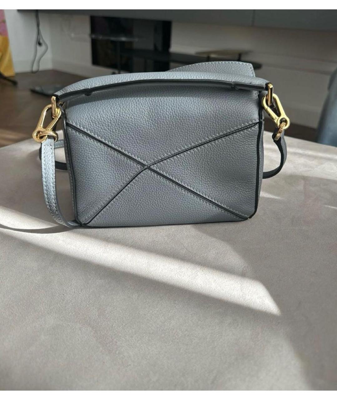 LOEWE Серая кожаная сумка через плечо, фото 3