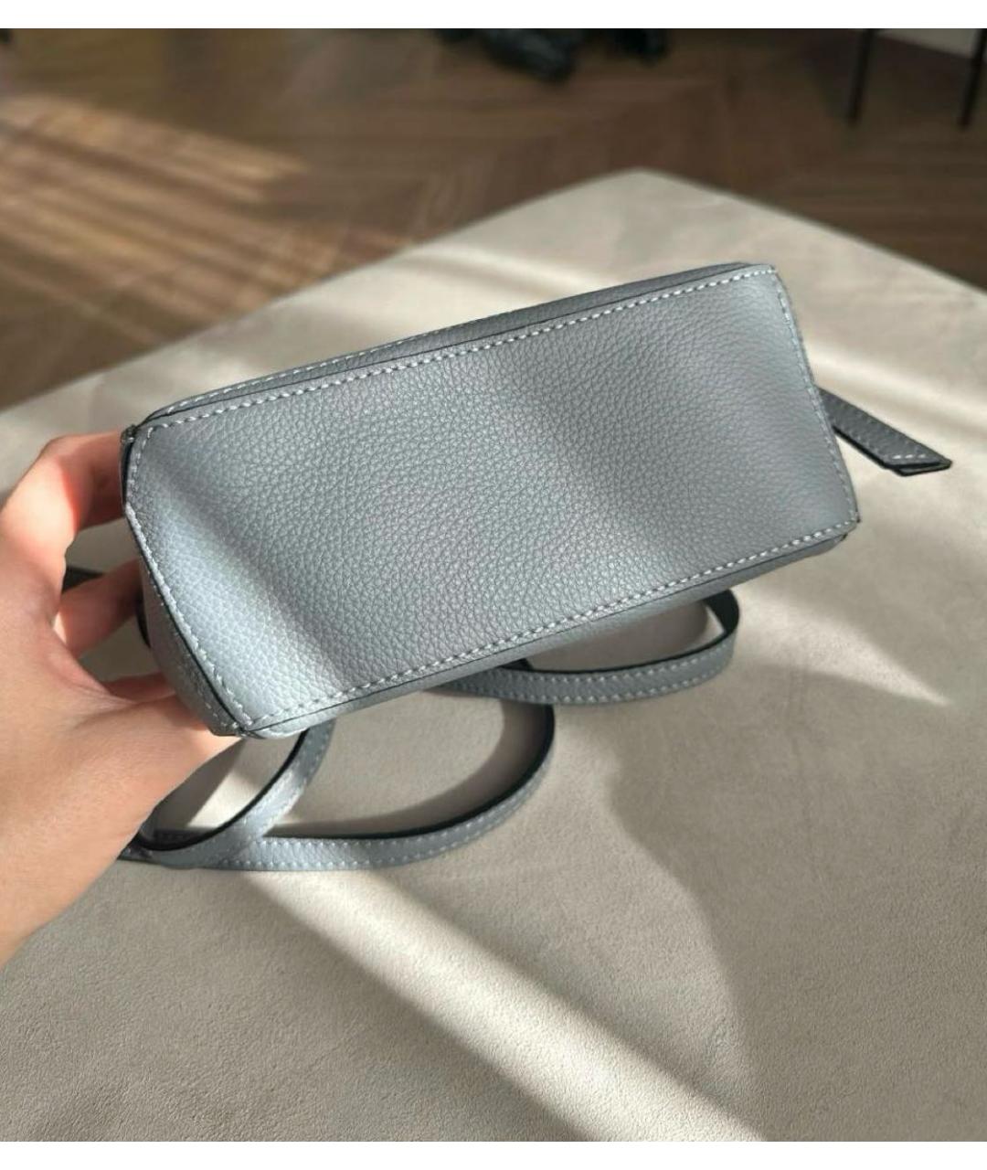LOEWE Серая кожаная сумка через плечо, фото 6
