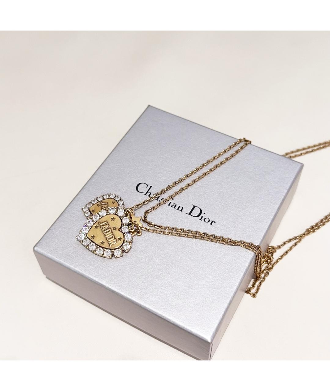 CHRISTIAN DIOR Золотая металлическая подвеска, фото 3