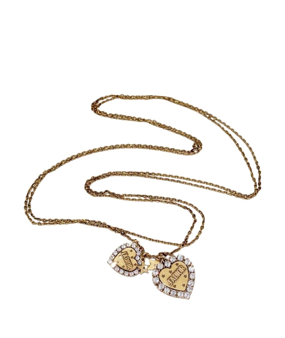 CHRISTIAN DIOR Золотая металлическая подвеска, фото 1