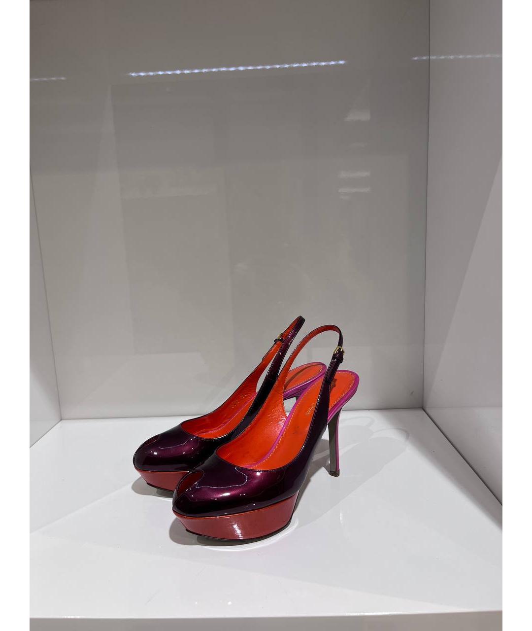 SERGIO ROSSI Мульти кожаные босоножки, фото 4