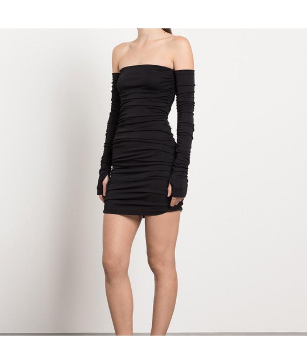 THE ANDAMANE Черное полиэстеровое коктейльное платье, фото 3