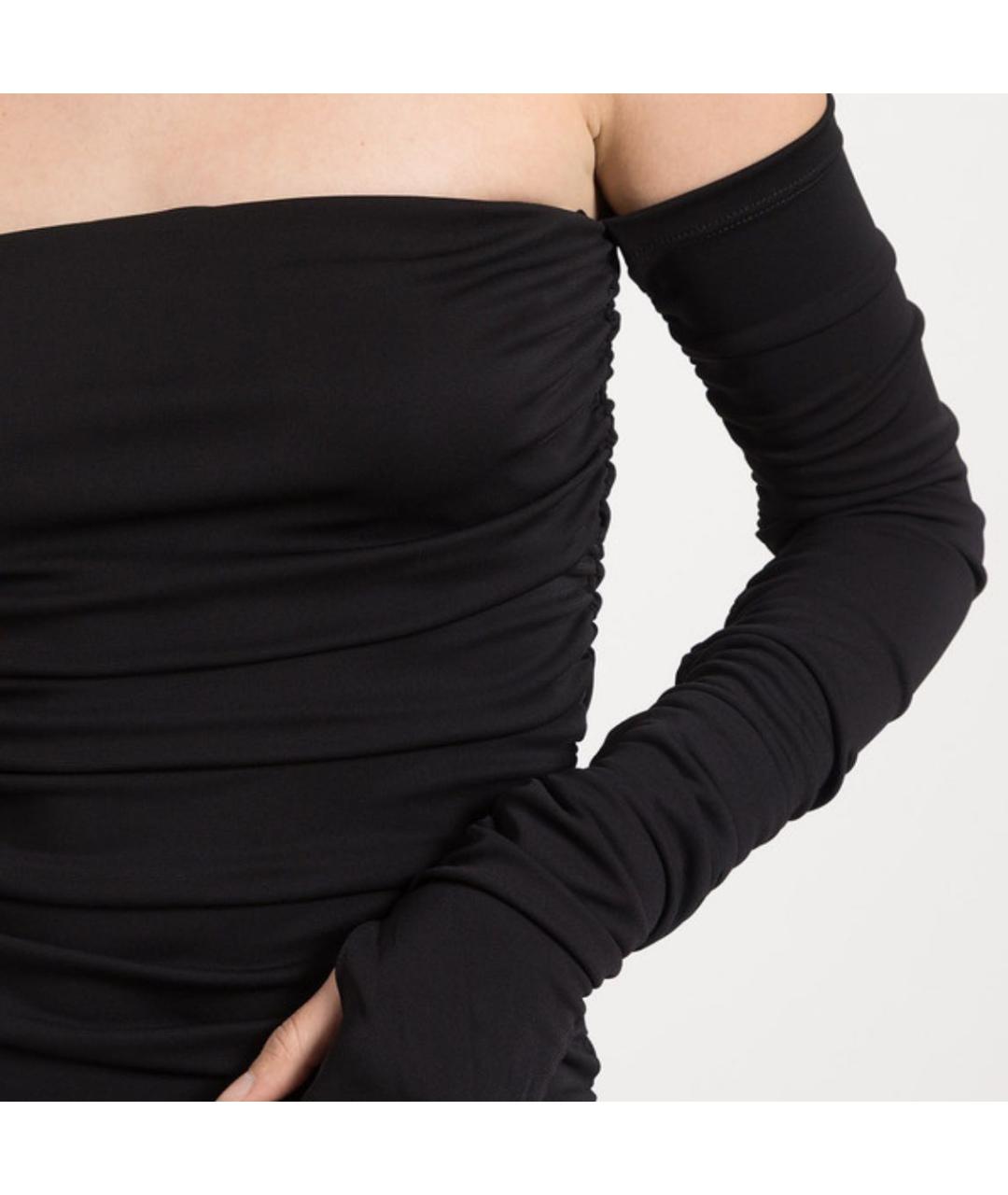 THE ANDAMANE Черное полиэстеровое коктейльное платье, фото 5