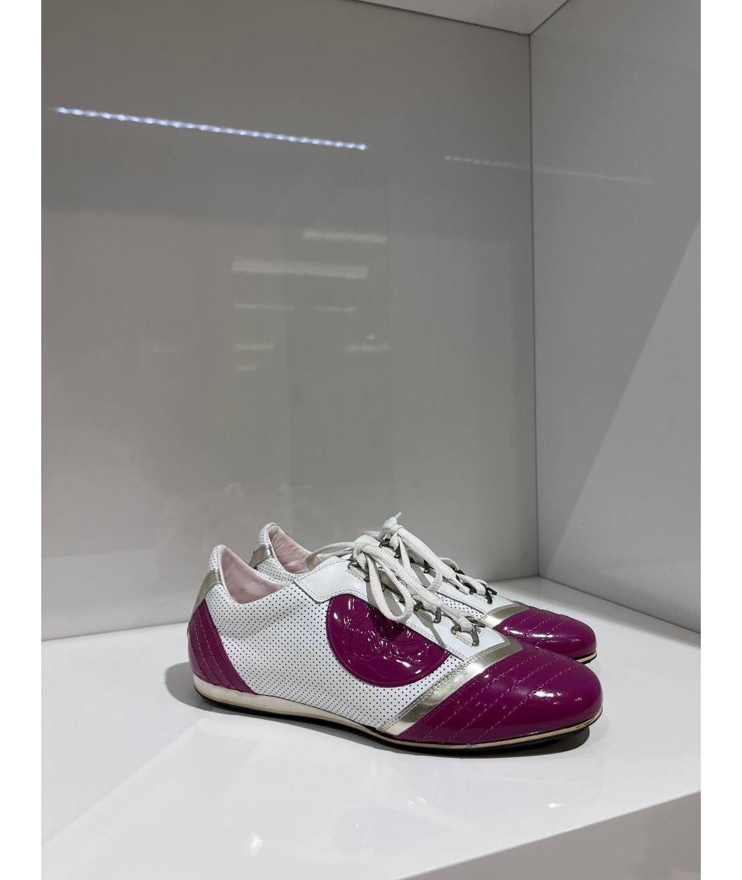 VERSACE Мульти кожаные кеды, фото 4