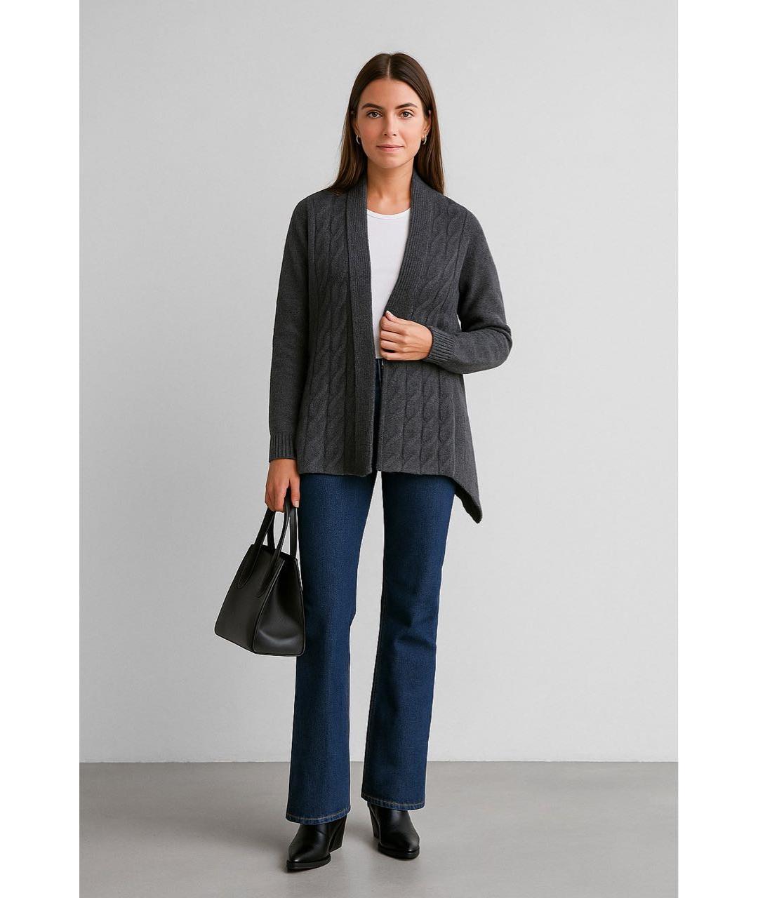 BOGNER Серый шерстяной кардиган, фото 7