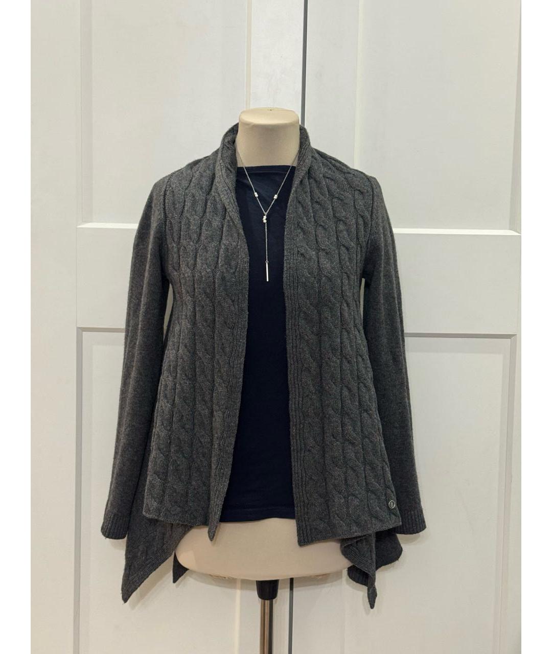 BOGNER Серый шерстяной кардиган, фото 2