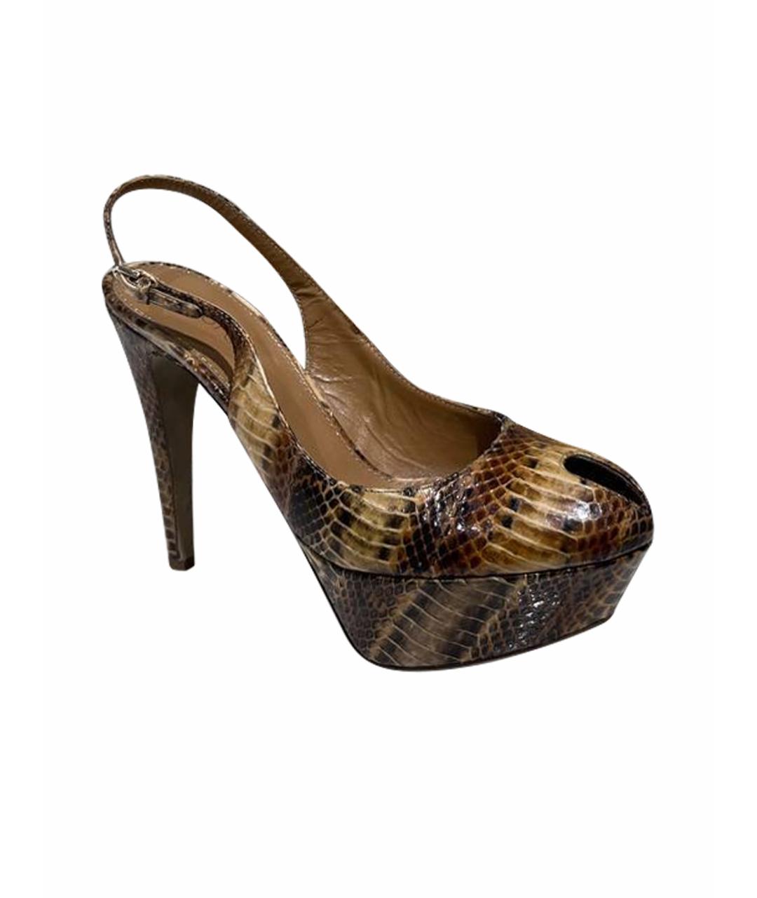 SERGIO ROSSI Мульти кожаные босоножки, фото 1