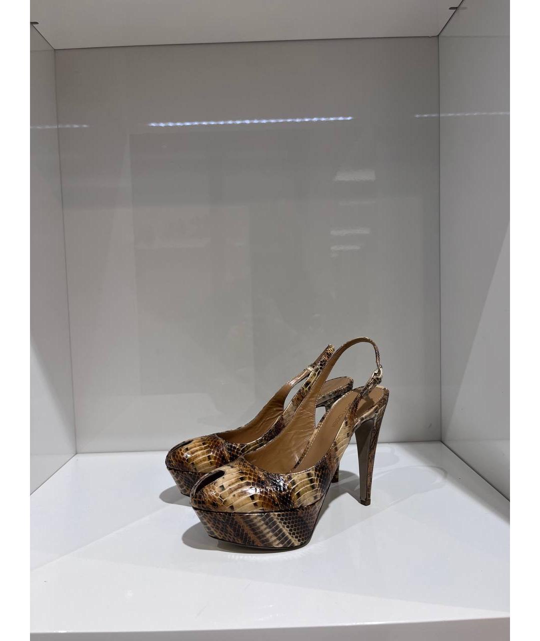 SERGIO ROSSI Мульти кожаные босоножки, фото 2