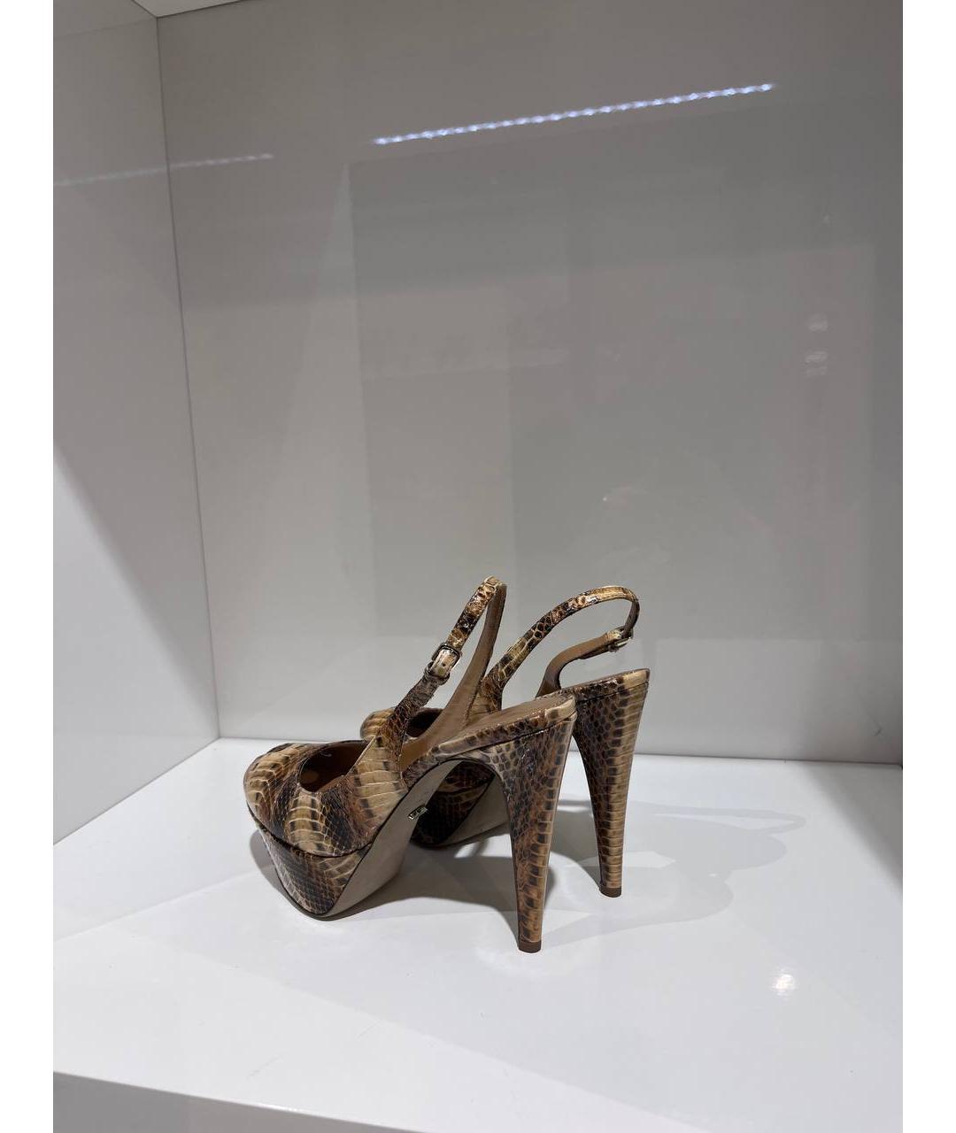 SERGIO ROSSI Мульти кожаные босоножки, фото 3