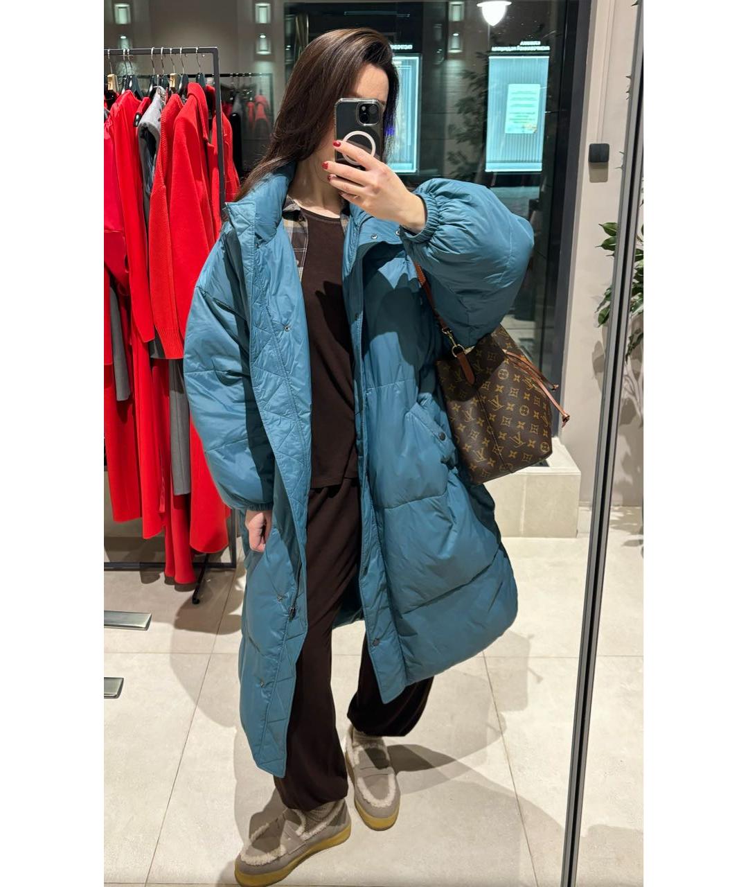 ISABEL MARANT Бирюзовый пуховик, фото 6