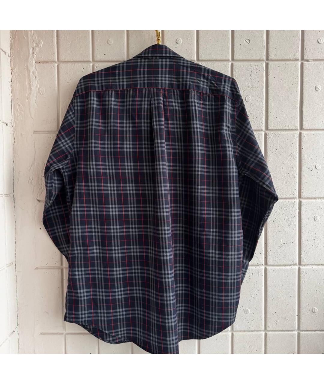 BURBERRY Антрацитовая шерстяная кэжуал рубашка, фото 2