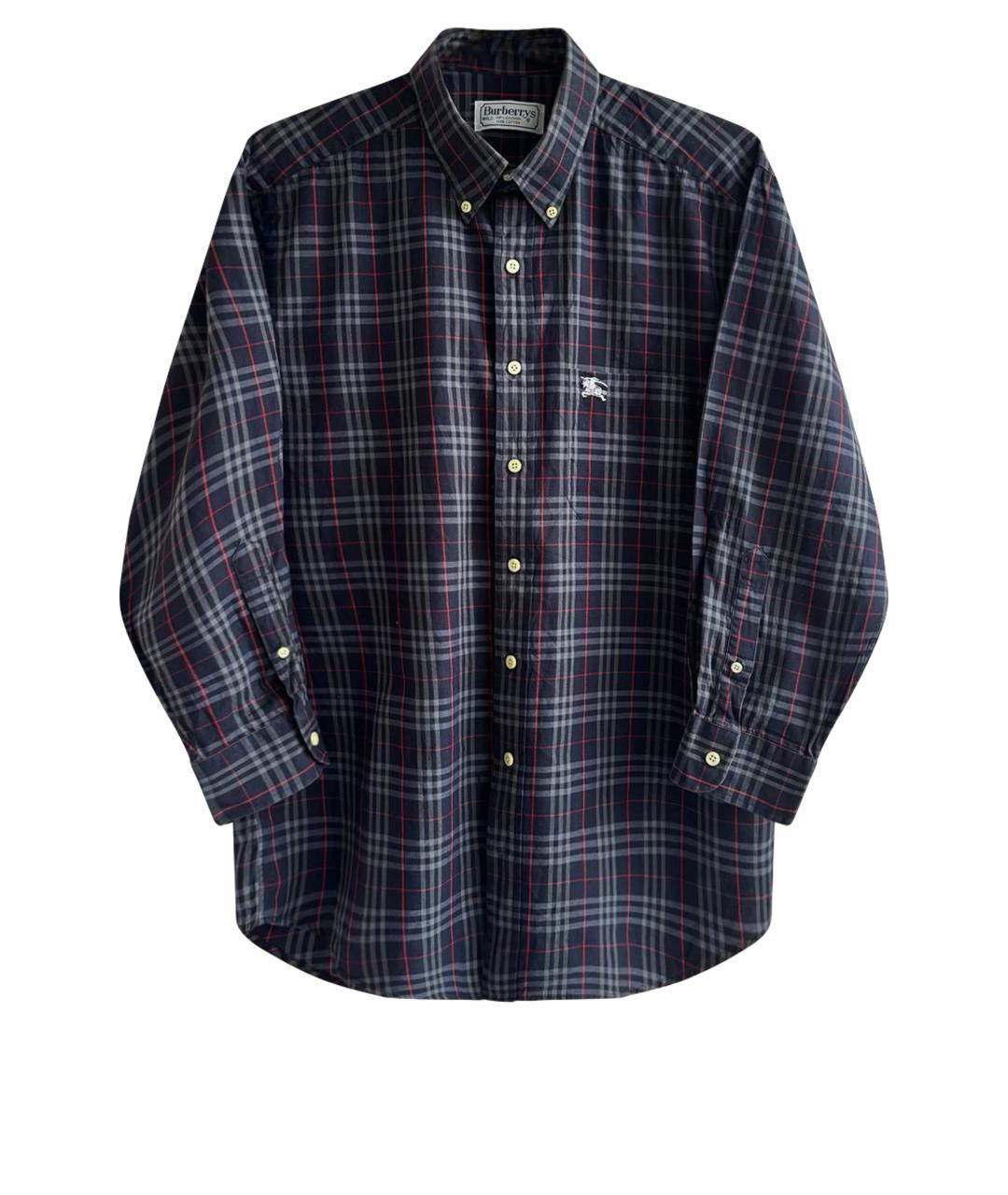 BURBERRY Антрацитовая шерстяная кэжуал рубашка, фото 1