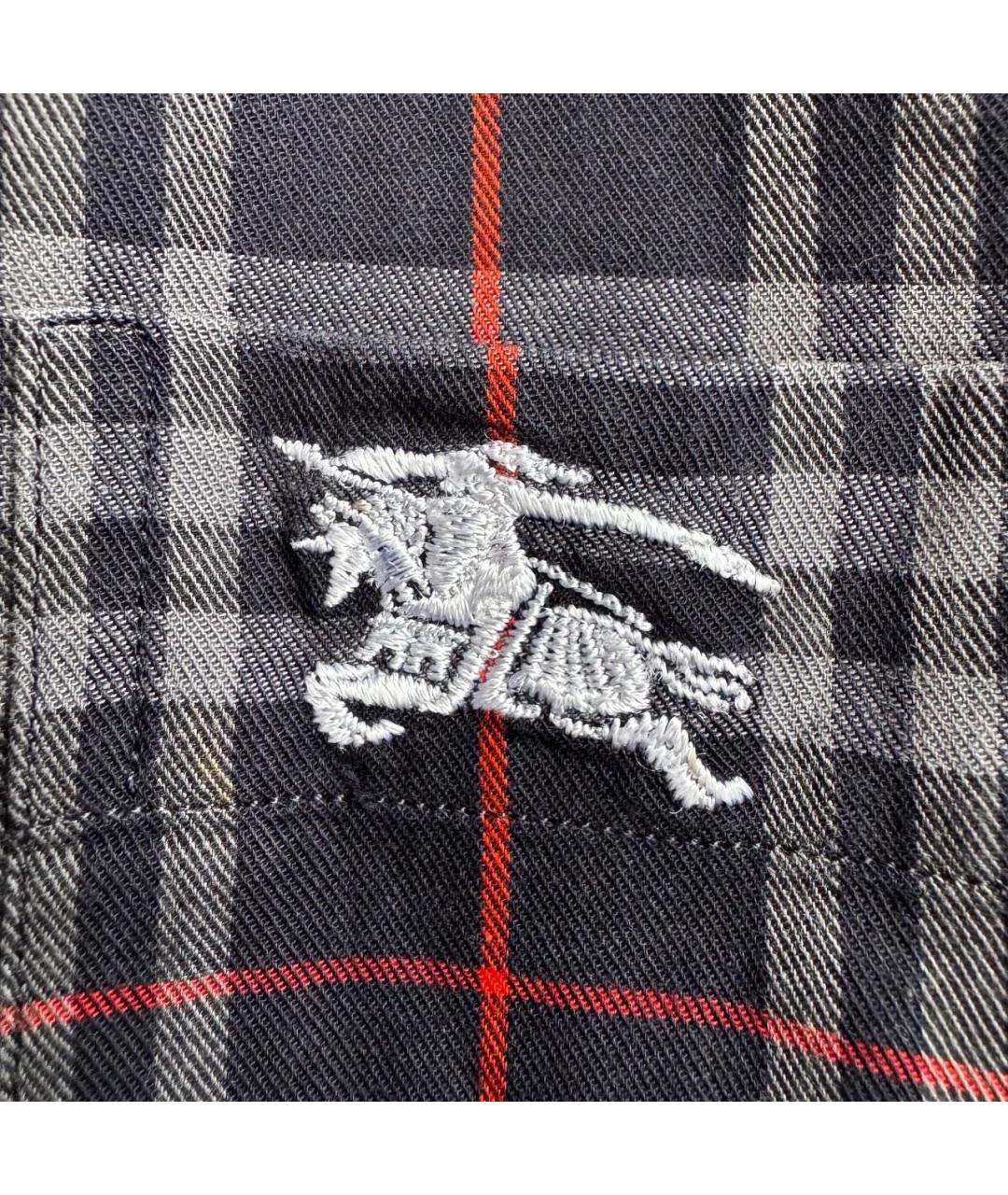 BURBERRY Антрацитовая шерстяная кэжуал рубашка, фото 5