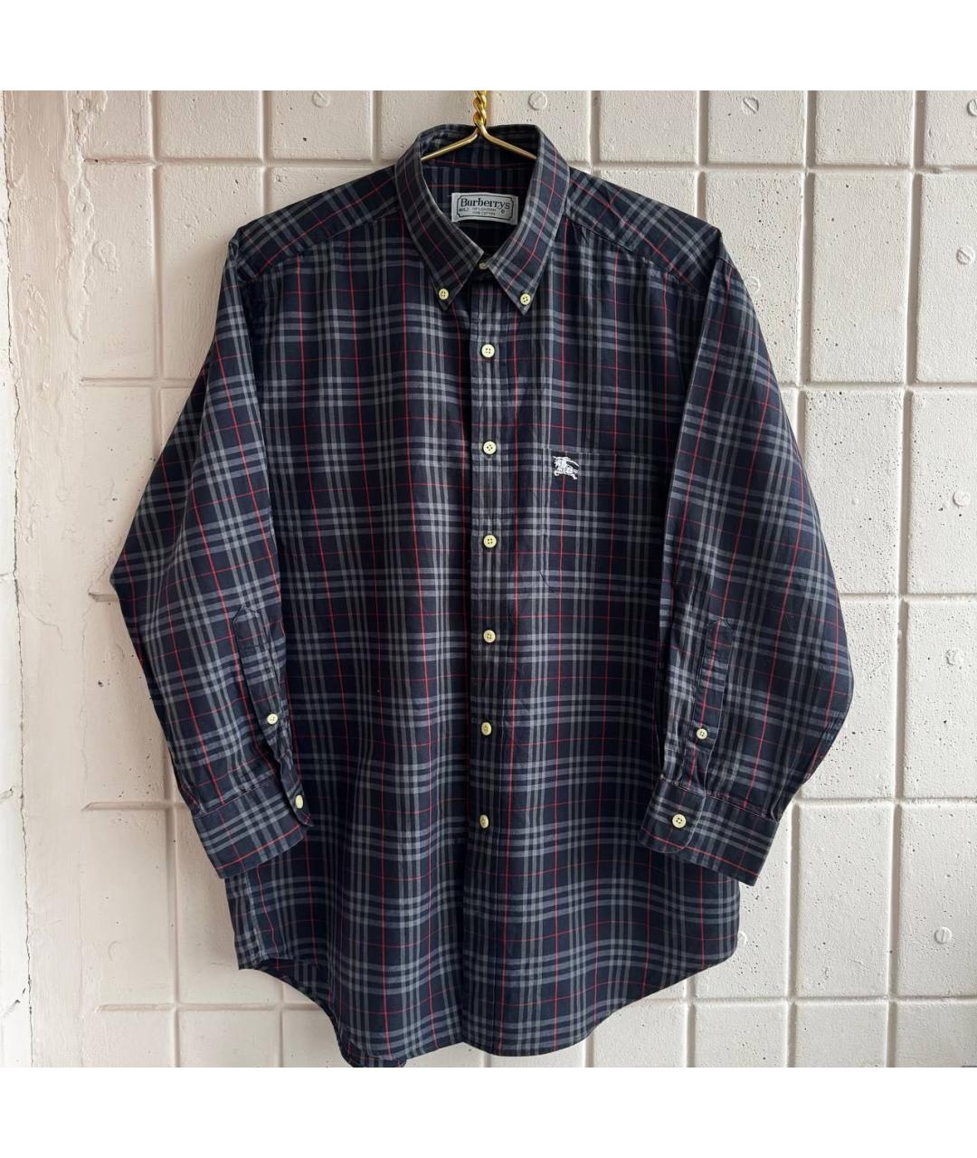 BURBERRY Антрацитовая шерстяная кэжуал рубашка, фото 6