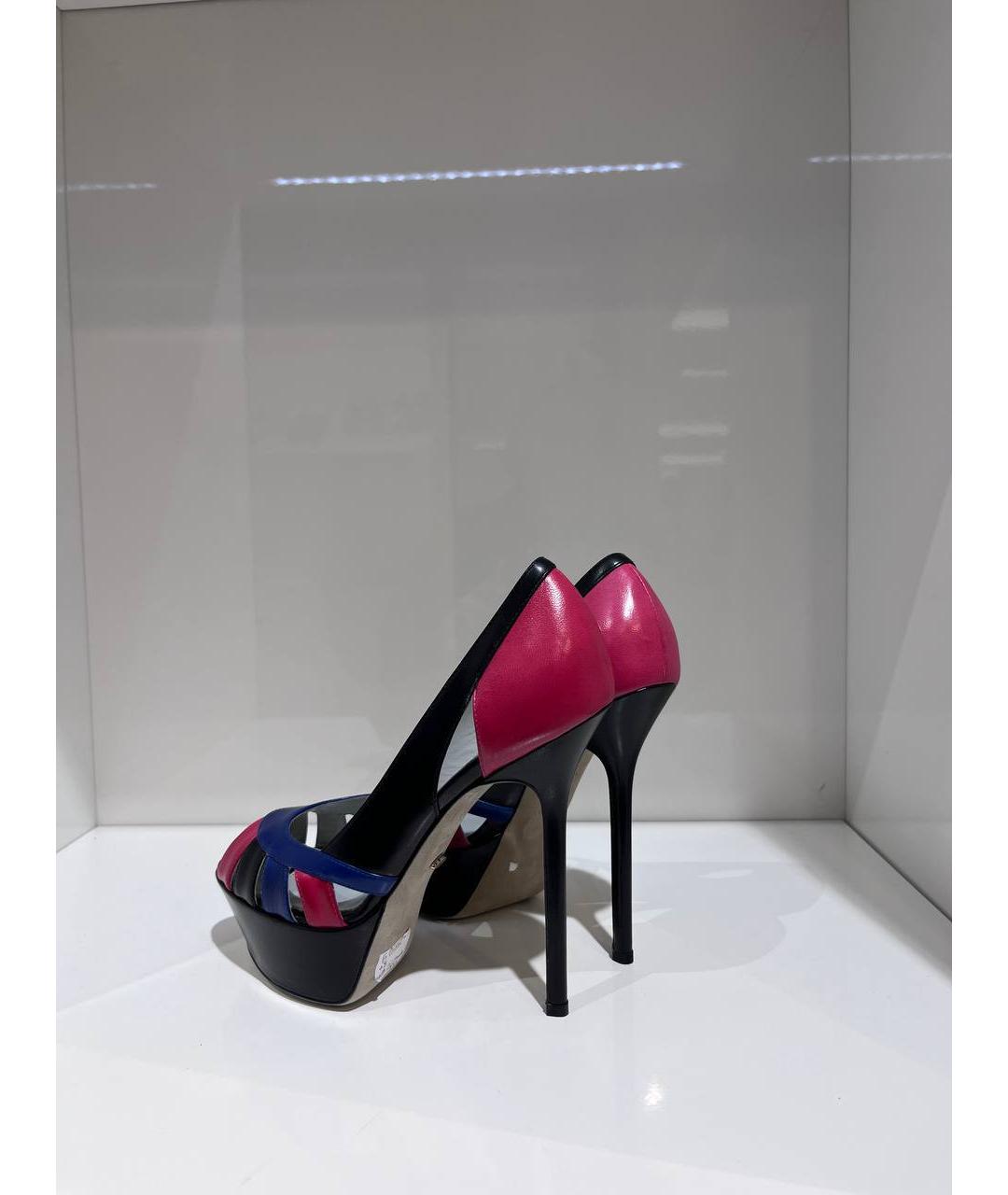 SERGIO ROSSI Мульти кожаные босоножки, фото 3