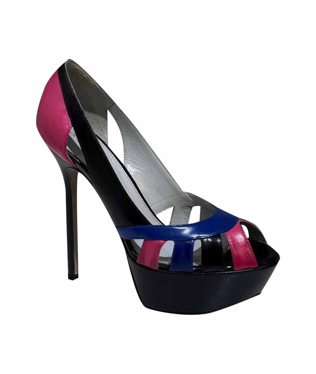 SERGIO ROSSI Мульти кожаные босоножки, фото 1