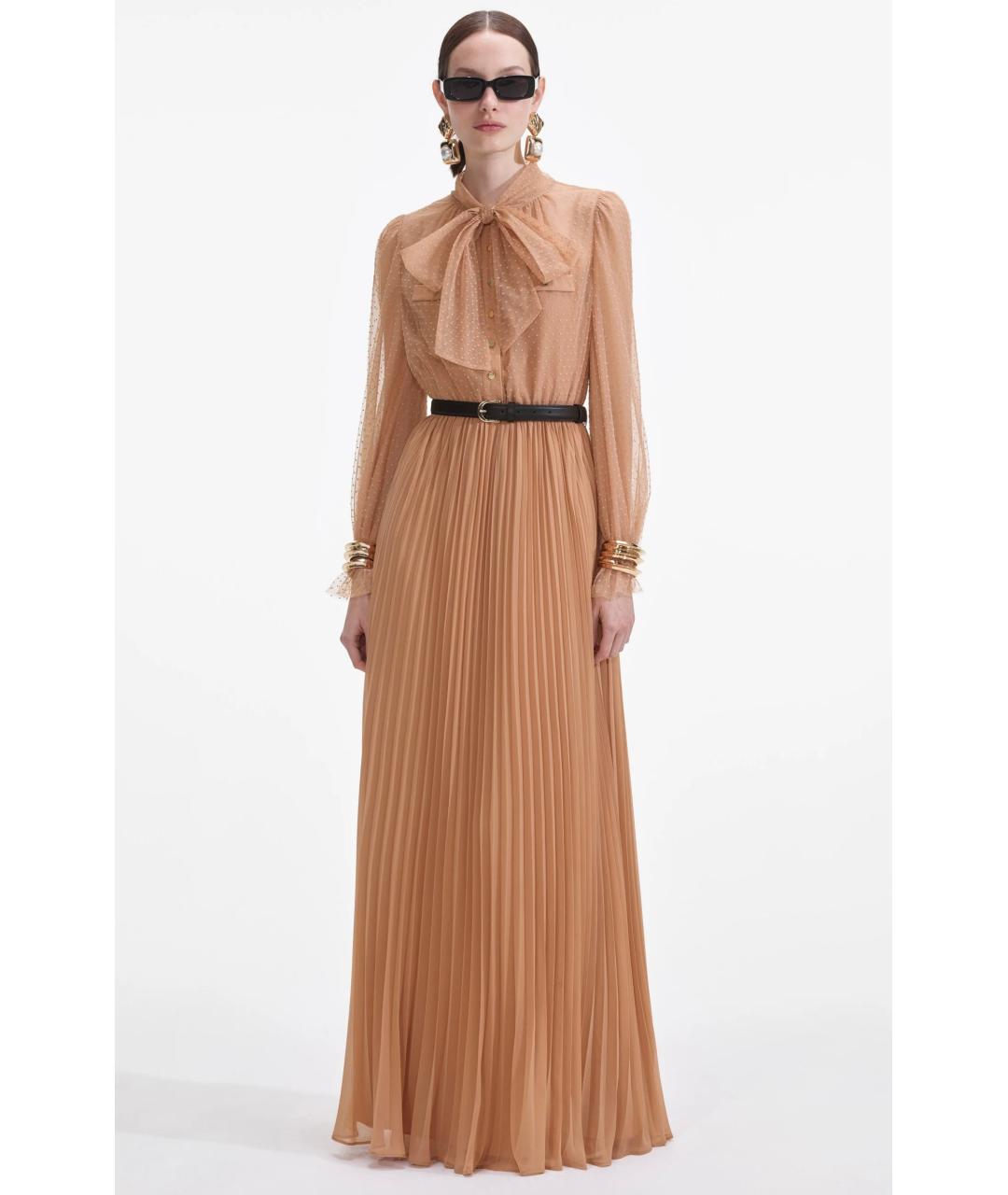 SELF-PORTRAIT Бежевое коктейльное платье, фото 3