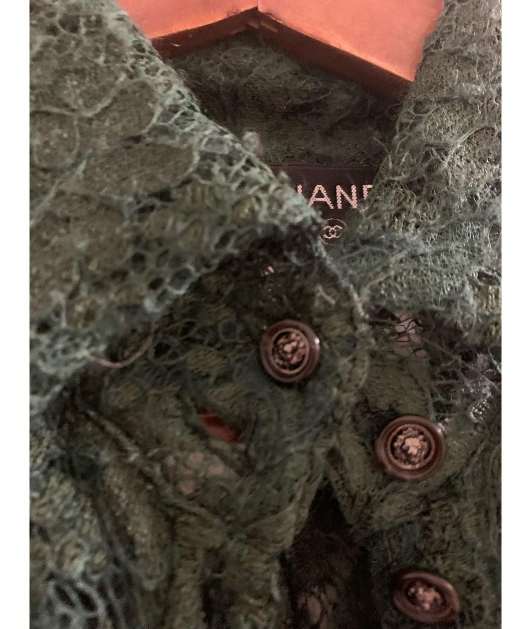 CHANEL Зеленая шерстяная блузы, фото 2