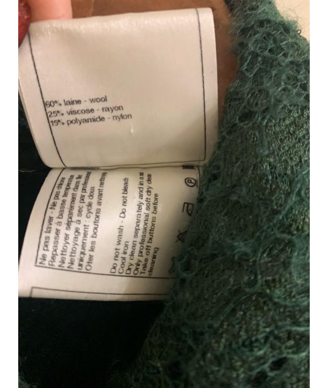 CHANEL Зеленая шерстяная блузы, фото 4