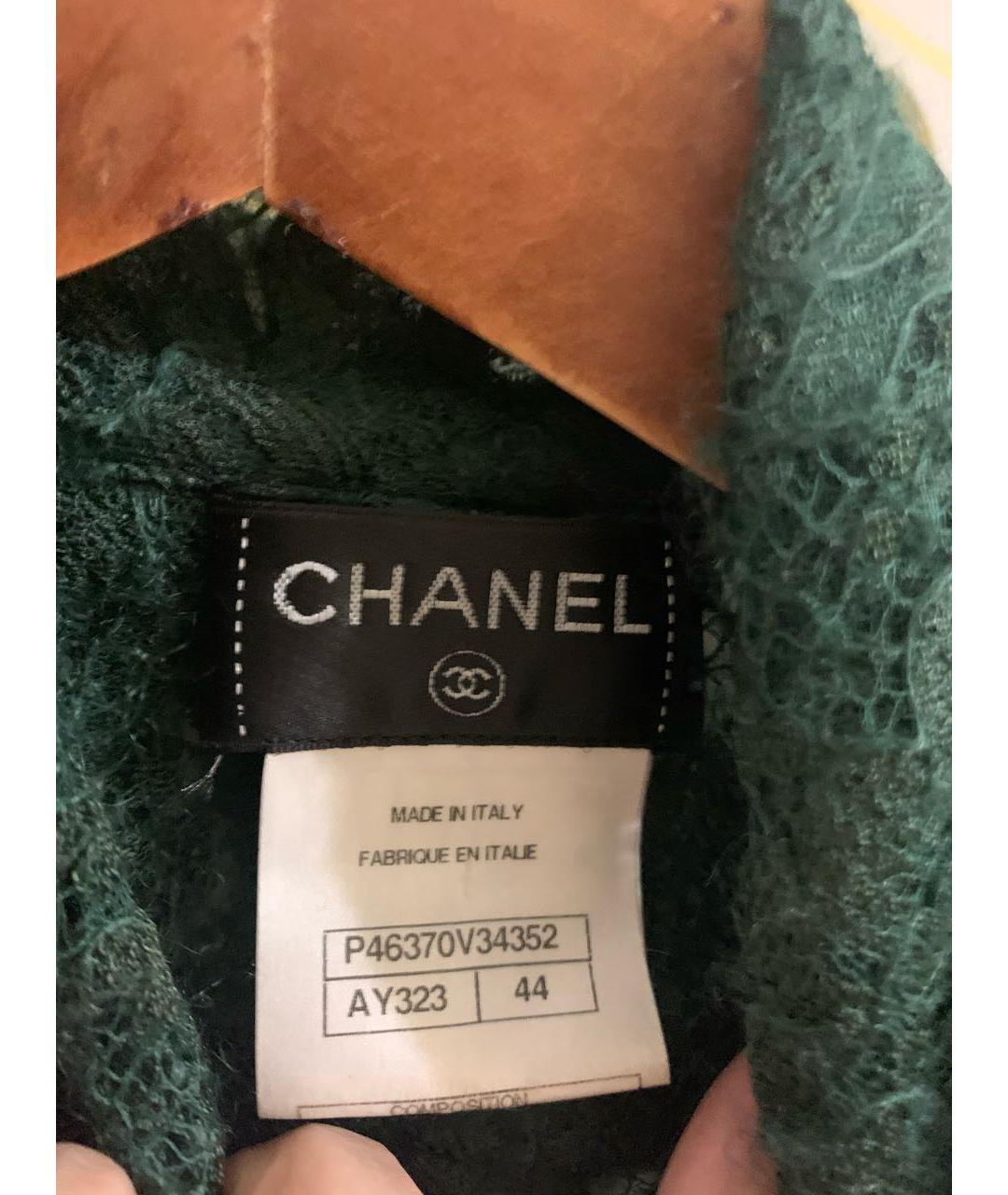 CHANEL Зеленая шерстяная блузы, фото 3