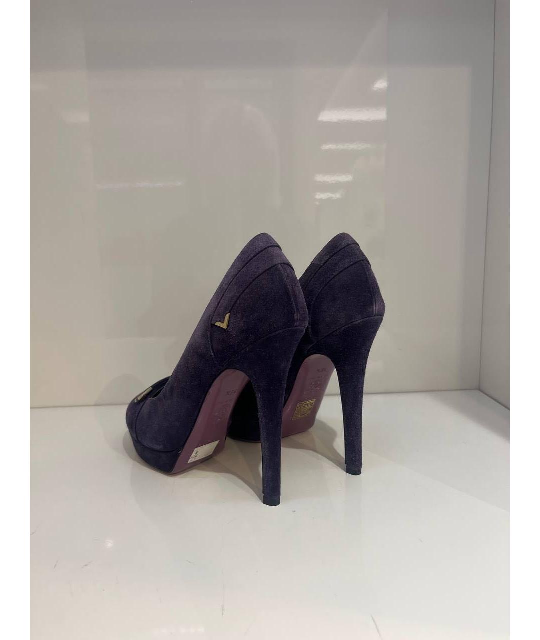 VERSACE Фиолетовые замшевые туфли, фото 3