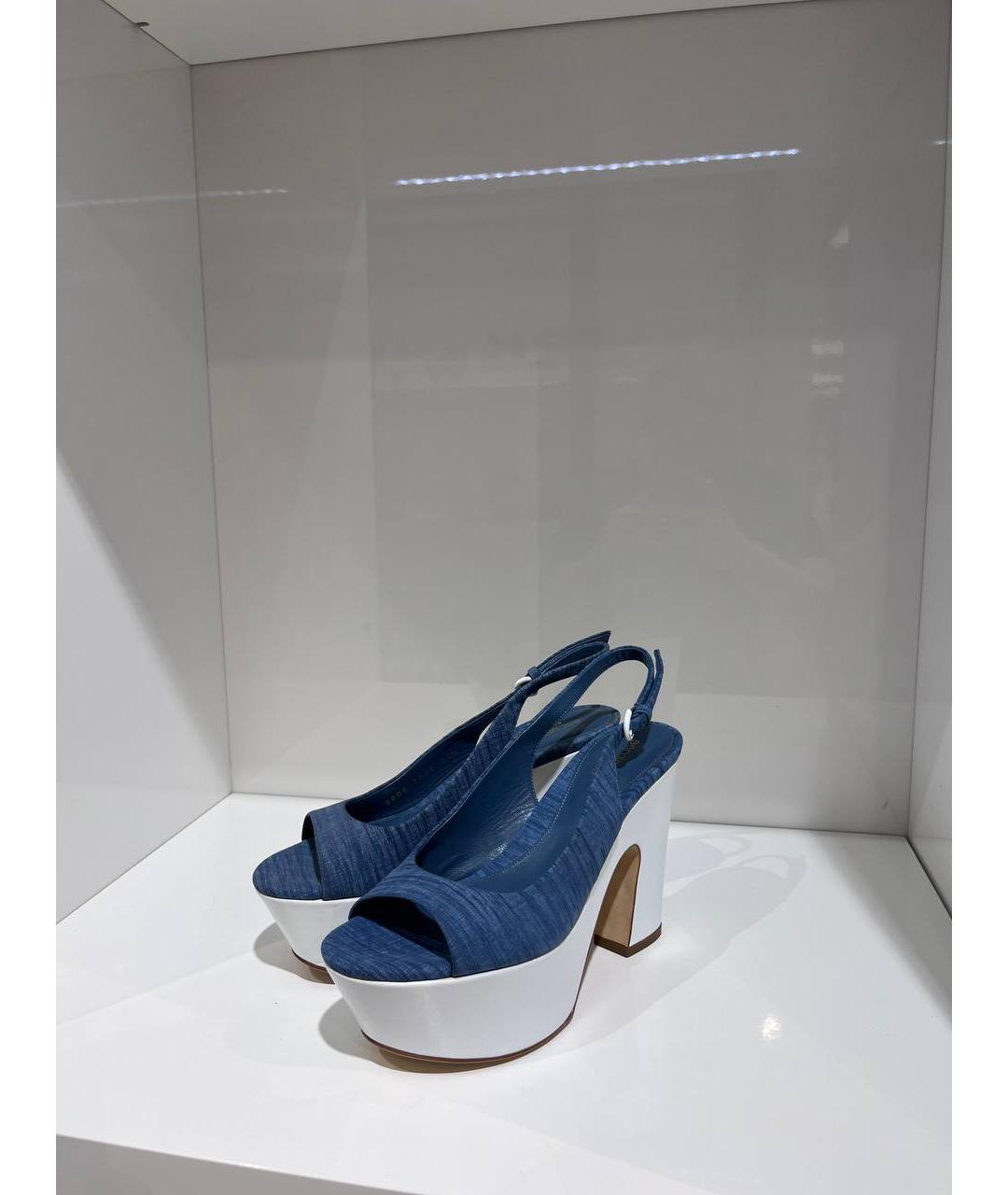 SERGIO ROSSI Мульти кожаные босоножки, фото 4