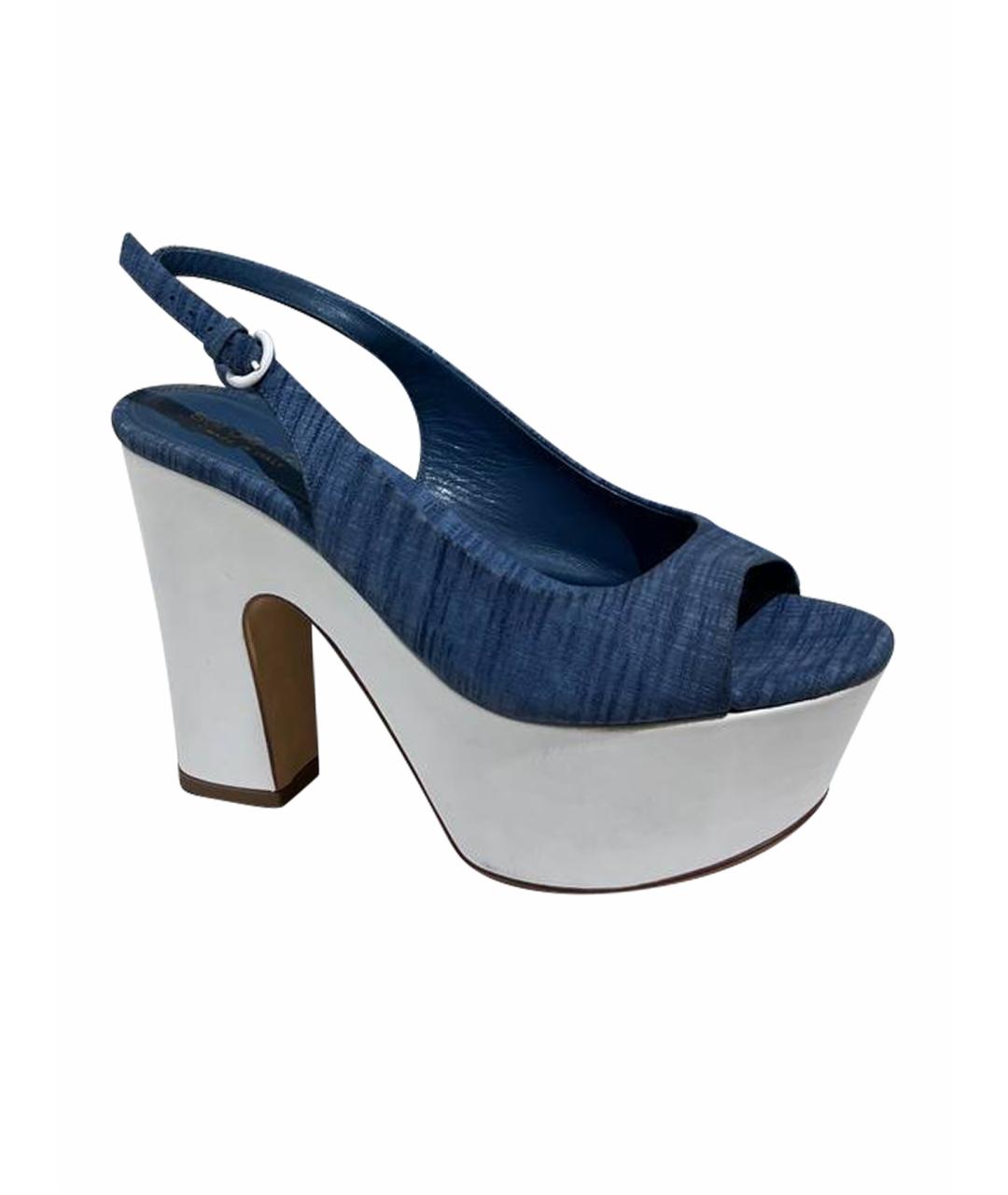 SERGIO ROSSI Мульти кожаные босоножки, фото 1