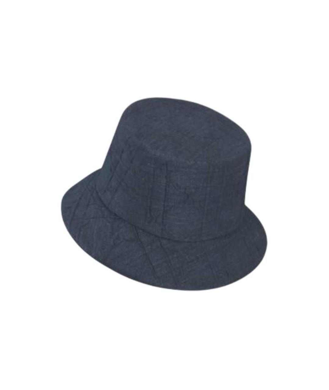 CHRISTIAN DIOR Темно-синяя хлопковая панама, фото 3