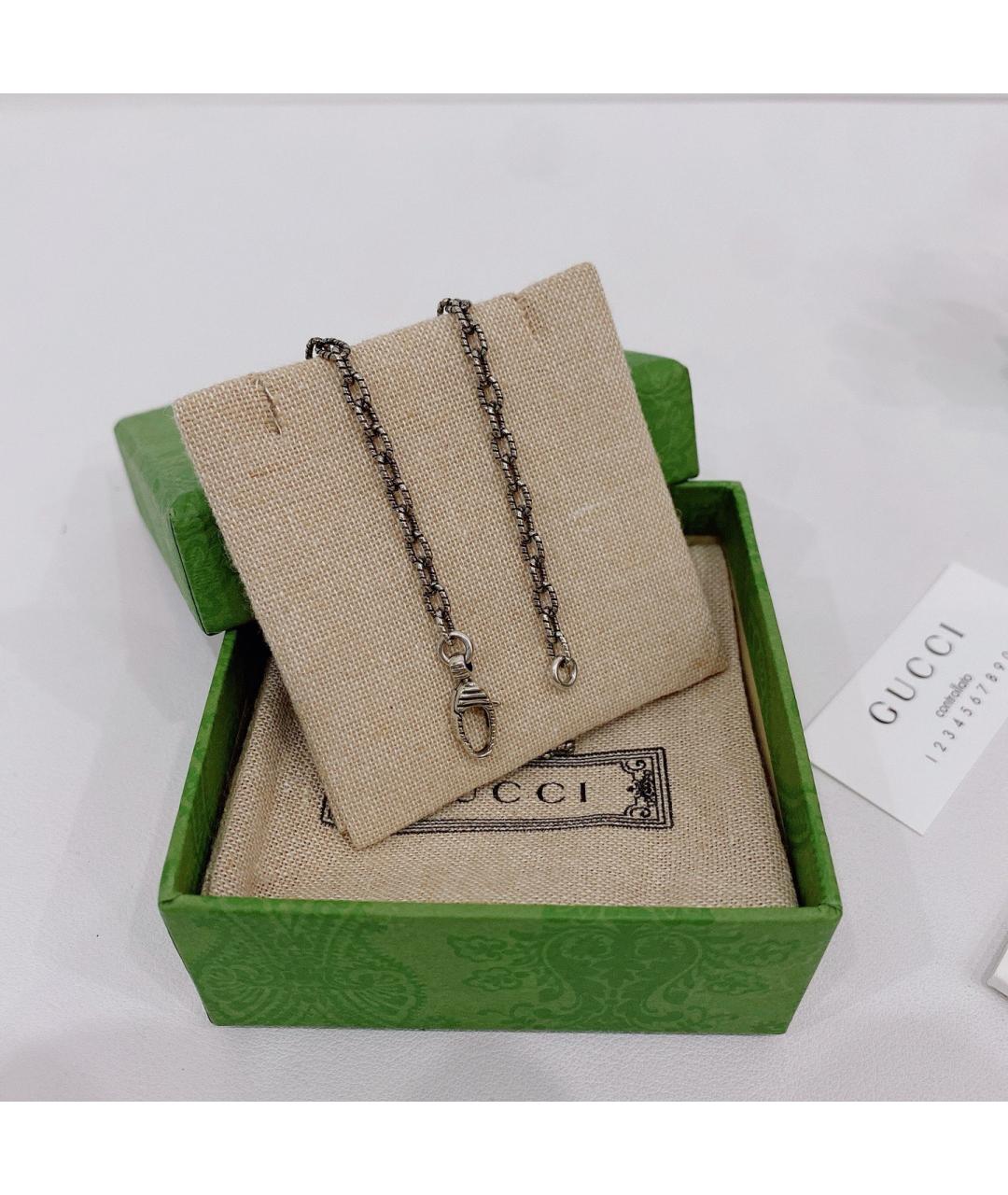 GUCCI Серебряное серебряное колье, фото 4