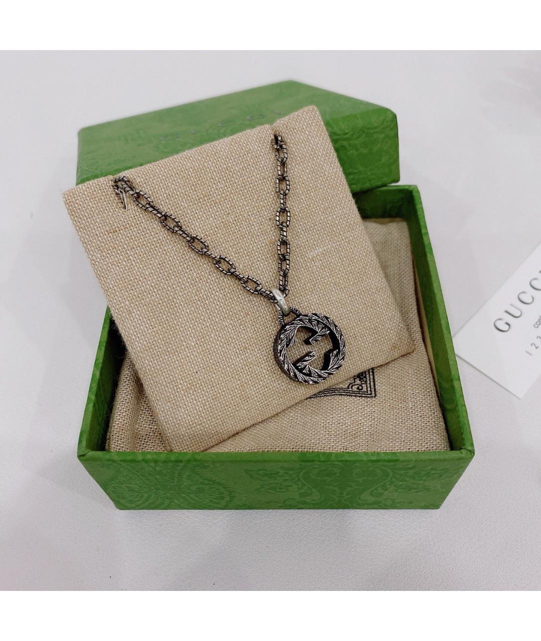 GUCCI Серебряное серебряное колье, фото 3