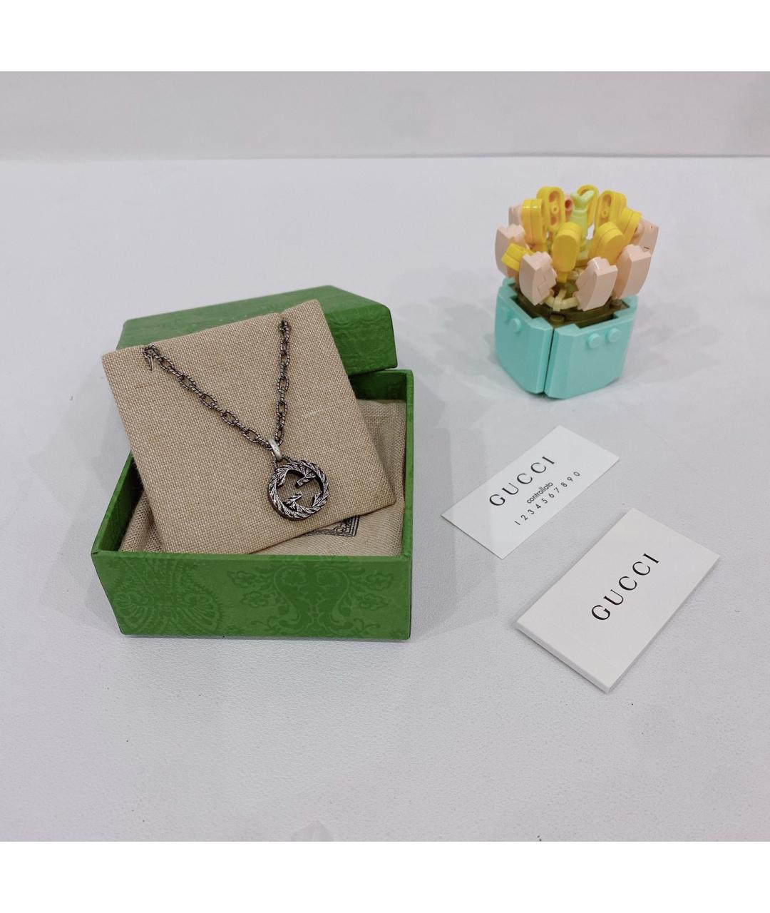 GUCCI Серебряное серебряное колье, фото 2