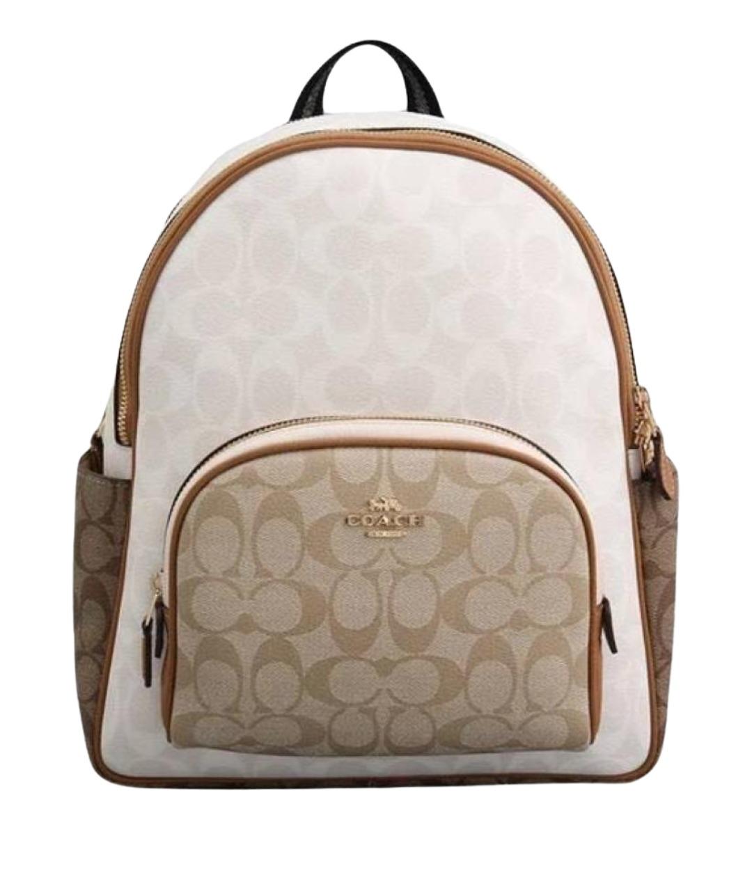 COACH Белый кожаный рюкзак, фото 1
