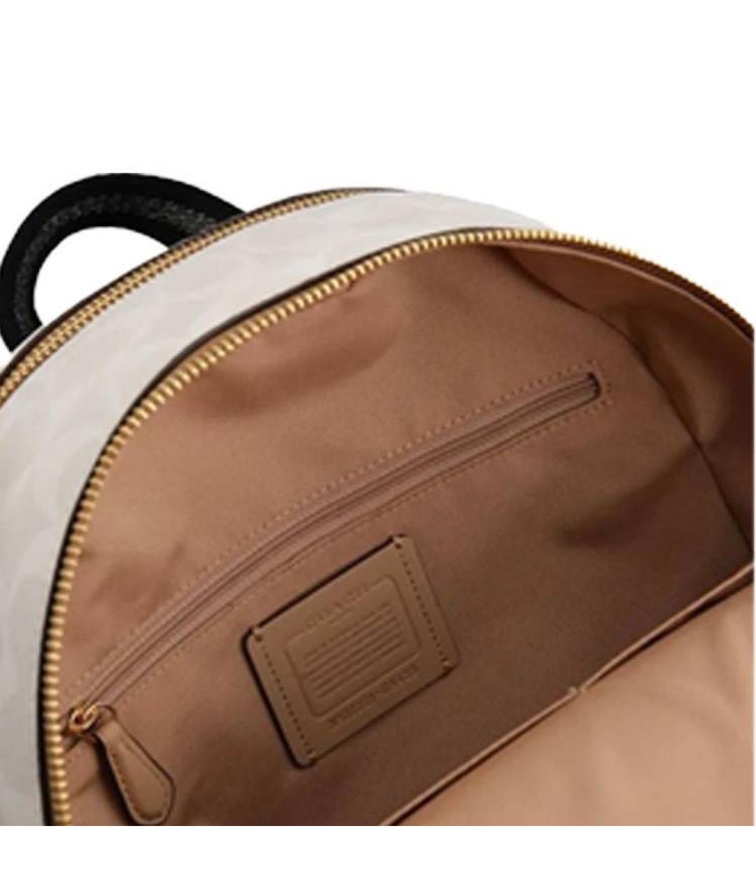 COACH Белый кожаный рюкзак, фото 3