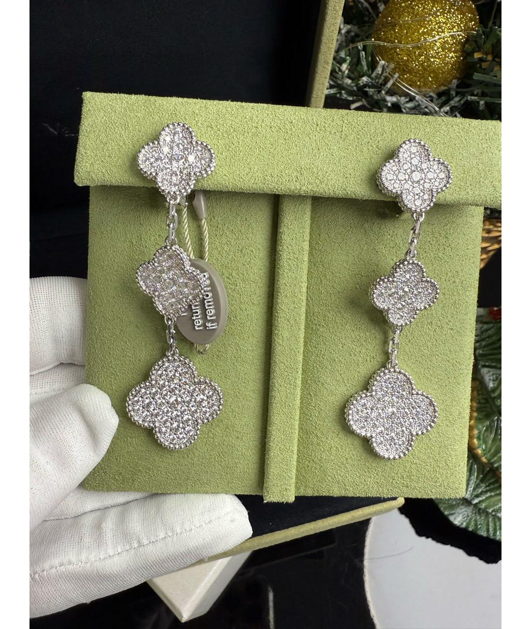 VAN CLEEF & ARPELS Серебряные серьги из белого золота, фото 2