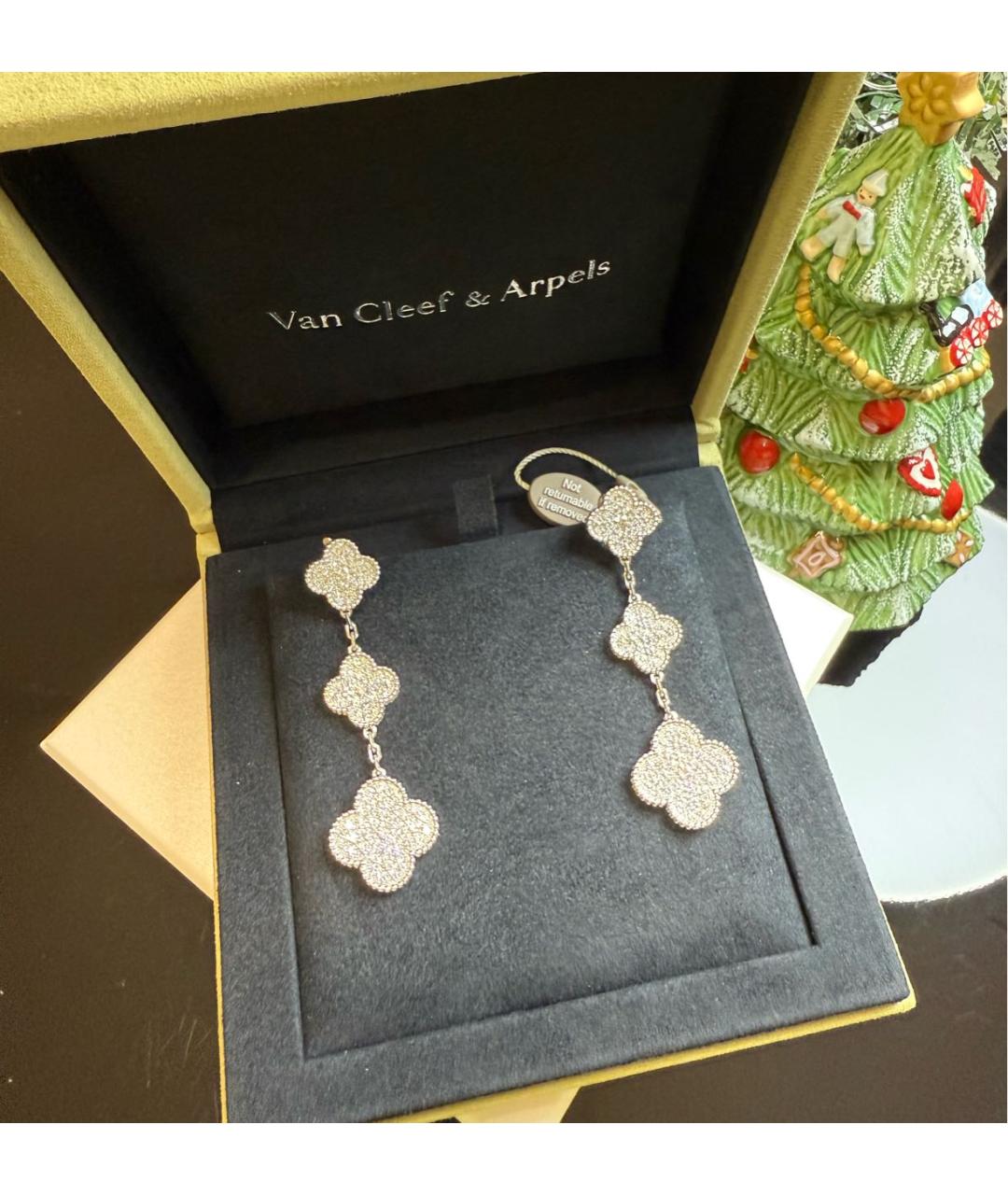 VAN CLEEF & ARPELS Серебряные серьги из белого золота, фото 3