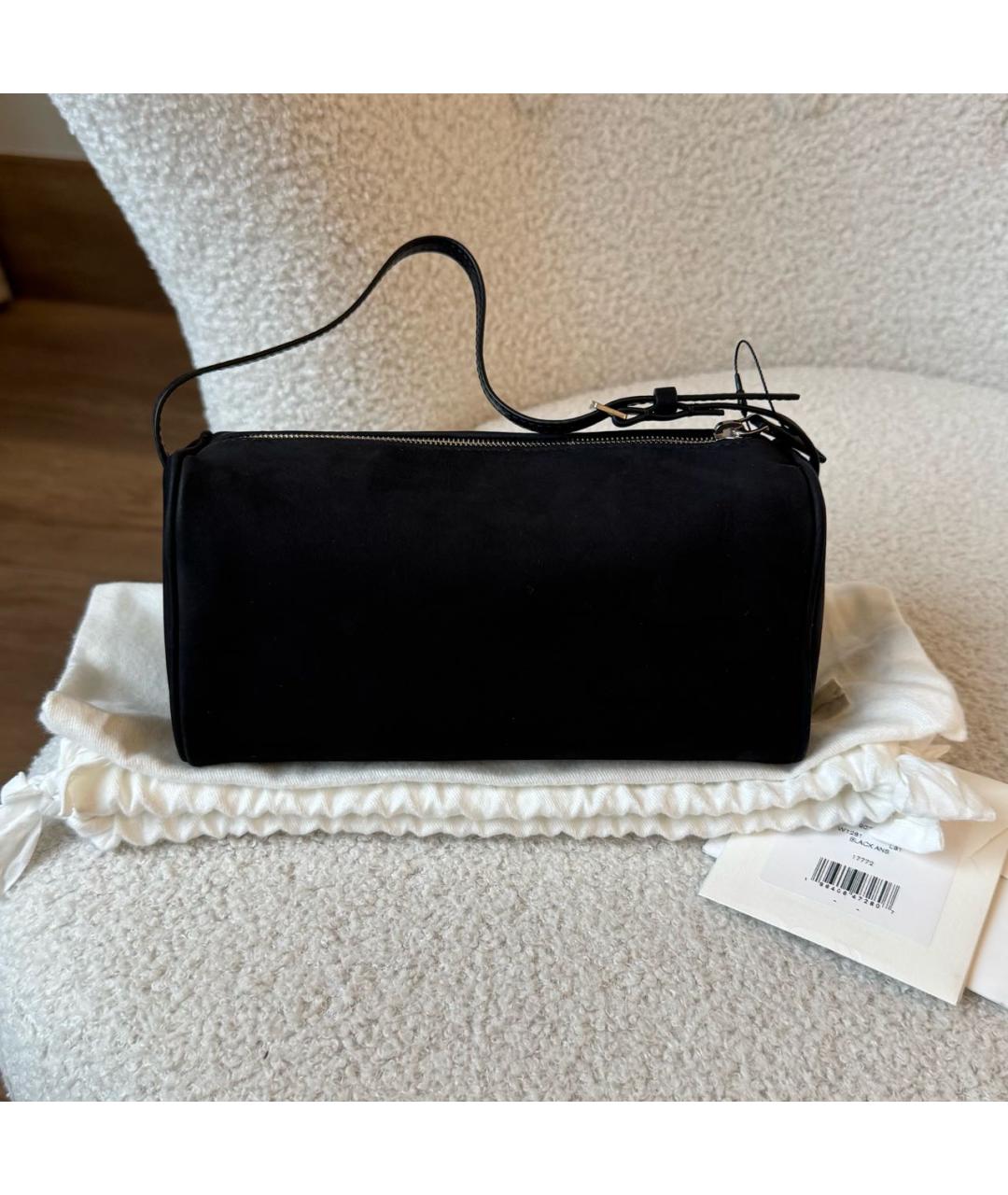 THE ROW Черная тканевая сумка с короткими ручками, фото 2