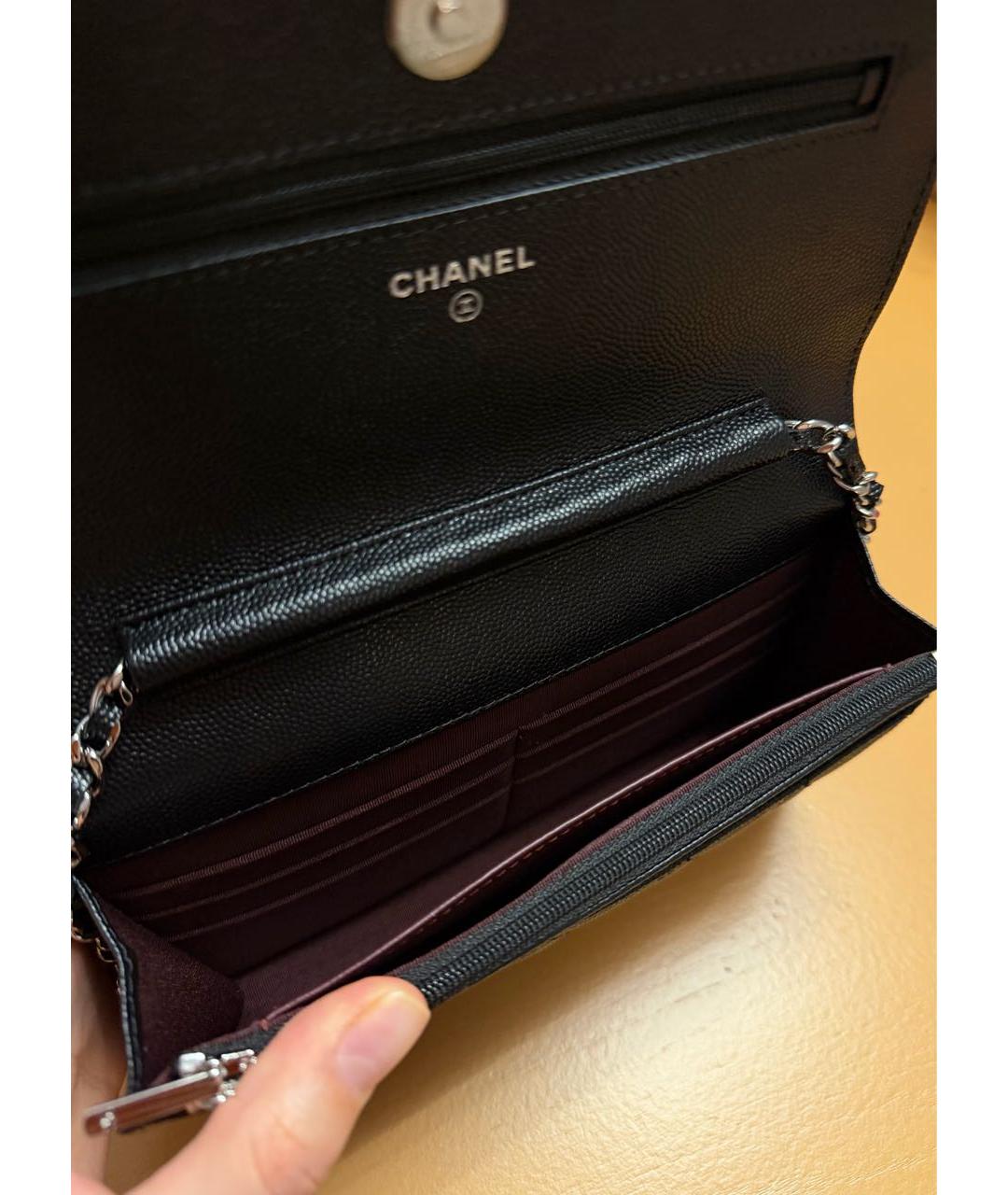 CHANEL Черная кожаная сумка через плечо, фото 4